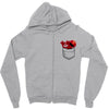Cookie Monster Elmo Pocket Zipper Hoodie