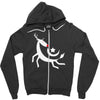 flying rudolph Zipper Hoodie