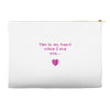 this is my heart when i see you Accessory Pouches