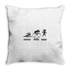 swim bike and run Throw Pillow