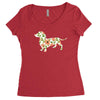 dachshund flower Women's Triblend Scoop T-shirt