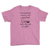 good book and coffee rectangle Youth Tee