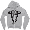 pencil lightning Zipper Hoodie