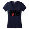 baseball rules Women's V-Neck T-Shirt