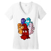pac man ghost monsters Women's V-Neck T-Shirt