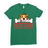 bad dog 3 Ladies Fitted T-Shirt