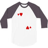 king of hearts playing card 3/4 Sleeve Shirt