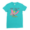 Don't Just Fly Soar Dumbo Ladies Fitted T-Shirt