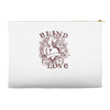 blind love fire heart Accessory Pouches