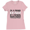 i'm a proud dad of a freaking awesome daughter Ladies Fitted T-Shirt