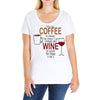 give me cofee or wine Ladies Curvy T-Shirt