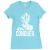 conquer   super saiyan goku Ladies Fitted T-Shirt