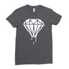 dripping diamond logo Ladies Fitted T-Shirt