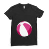 Pink Beachball Baby Girl Ladies Fitted T-Shirt