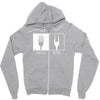 metal fork Zipper Hoodie