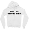 first line second line Zipper Hoodie