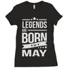 legends are born in may Ladies Fitted T-Shirt