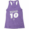 team 10  silver Racerback Tank