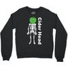 ciderhead cider drinking skeleton and apple Crewneck Sweatshirt