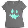 halloween face Women's Triblend Scoop T-shirt