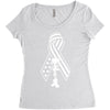 fallen soldier ribbon never forget military Women's Triblend Scoop T-shirt