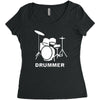 drummer drum kit indie rock music Women's Triblend Scoop T-shirt