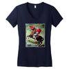 napoleon bonaparte stormtrooper funny retro Women's V-Neck T-Shirt