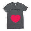 We're Hungry with Heart Ladies Fitted T-Shirt
