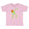 pumpkin skeleton dabbing Toddler T-shirt