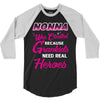 Nonna Was Created Because Need Real Heroes 3/4 Sleeve Shirt