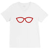 kacamata red V-Neck Tee