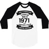 Premium Vintage 1971 3/4 Sleeve Shirt