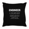 definition of engineer Throw Pillow