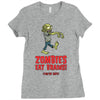 zombies eat brains Ladies Fitted T-Shirt