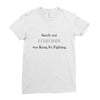 kung fu fighting Ladies Fitted T-Shirt