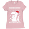 big trex santa ugly christmas Ladies Fitted T-Shirt