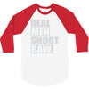 real men shoot raw 3/4 Sleeve Shirt
