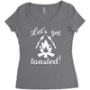 lets get toasted Women's Triblend Scoop T-shirt