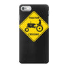 tractor crossing farmer's road warning sign iPhone 7 Case