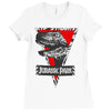 jurassic park raptor natural Ladies Fitted T-Shirt