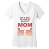 World' s Greatest Mom Looks Like Women's V-Neck T-Shirt