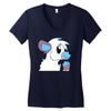 arctic fox adopt Women's V-Neck T-Shirt