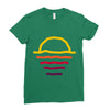 sunset line Ladies Fitted T-Shirt