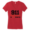 911 dispatcher heroes black logo Women's V-Neck T-Shirt