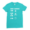 today's beer schedule cycling 6am Ladies Fitted T-Shirt