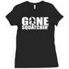 big foot sasquatch Ladies Fitted T-Shirt