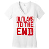 outlaws to the end 2 Women's V-Neck T-Shirt