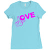 fuck love party Ladies Fitted T-Shirt