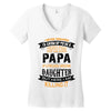 Super Cool Papa Of A Freaking Awesome Daughter Women's V-Neck T-Shirt