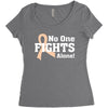 No 0ne Fights Alone Women's Triblend Scoop T-shirt